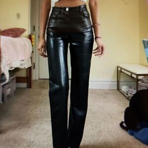 Aritzia Wilfred vegan leather pants size 4